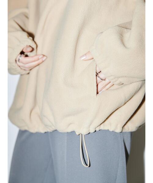 AMERICAN HOLIC（アメリカンホリック）の「フリースドロストフードパーカー（パーカー・レディース・ダークネイビー/アイボリー/ベージュ・L/M）」の17枚目の写真