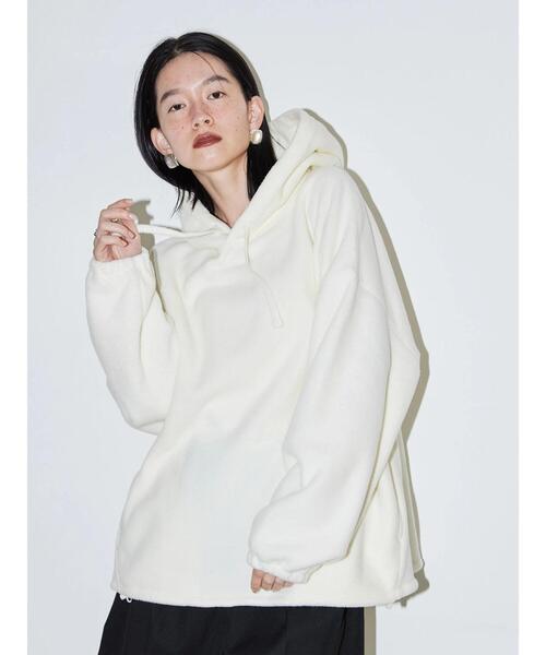AMERICAN HOLIC（アメリカンホリック）の「フリースドロストフードパーカー（パーカー・レディース・ダークネイビー/アイボリー/ベージュ・L/M）」の22枚目の写真