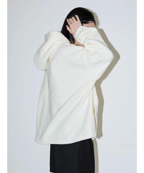 AMERICAN HOLIC（アメリカンホリック）の「フリースドロストフードパーカー（パーカー・レディース・ダークネイビー/アイボリー/ベージュ・L/M）」の9枚目の写真