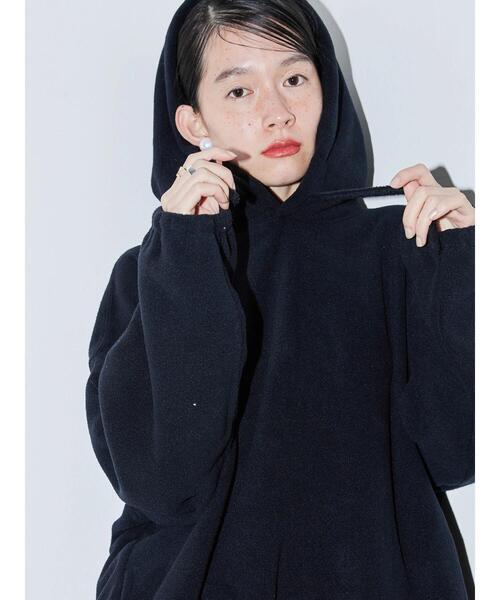 AMERICAN HOLIC（アメリカンホリック）の「フリースドロストフードパーカー（パーカー・レディース・ダークネイビー/アイボリー/ベージュ・L/M）」の14枚目の写真