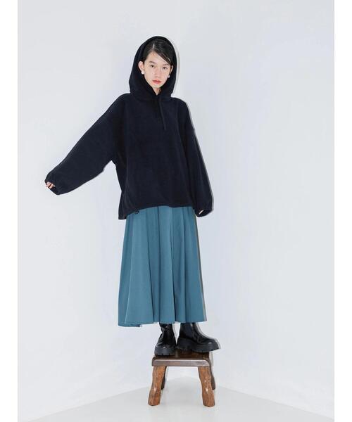 AMERICAN HOLIC（アメリカンホリック）の「フリースドロストフードパーカー（パーカー・レディース・ダークネイビー/アイボリー/ベージュ・L/M）」の10枚目の写真