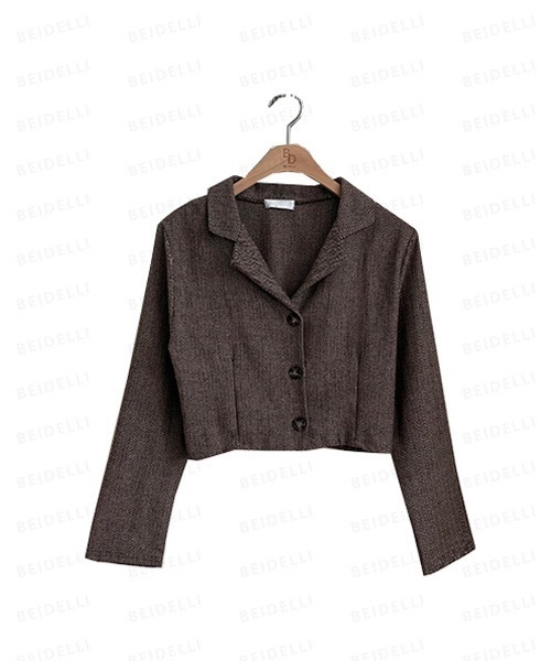BEIDELLI（ベイデリー）の「[BELLIDE MADE] ヘリンボーンチェックジャケット+スカートセットアップ（セットアップ・レディース・ブラック/ブラウン・FREE）」の20枚目の写真