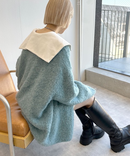 w closet（ダブルクローゼット）の「ハーフジップエンブレム刺繍プルオーバー（スウェット・レディース・グレー/オフホワイト/スミクロ・FREE）」の19枚目の写真