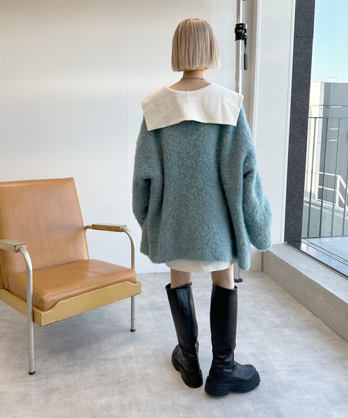 w closet（ダブルクローゼット）の「ハーフジップエンブレム刺繍プルオーバー（スウェット・レディース・グレー/オフホワイト/スミクロ・FREE）」の21枚目の写真