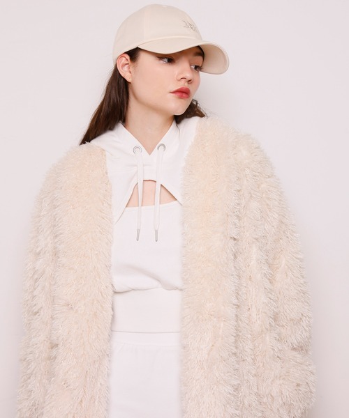 Seemi. byNICECLAUP( シーミーバイナイスクラップ)の「【Seemi】Seemiロングファーコート(その他アウター・レディース・ブラック/アイボリー/ミント・FREE)」の13枚目の写真