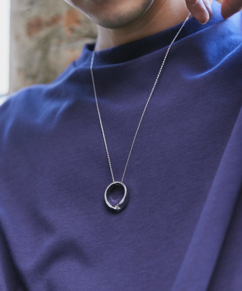 Alpinus（アルピナス）の「ring top silver chain necklace / リングトップシルバーチェーンネックレス（ネックレス・メンズ・シルバー・FREE）」の12枚目の写真