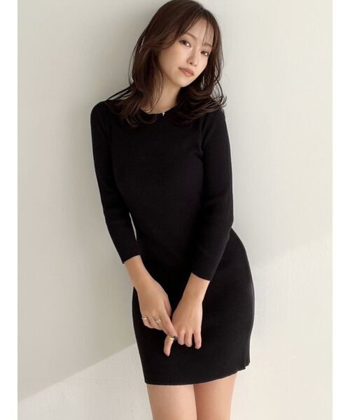 RESEXXY(リゼクシー)の「リブニットハイネックワンピース(ワンピース・レディース・ブラック/モカ/その他1・SMALL/MEDIUM)」の13枚目の写真