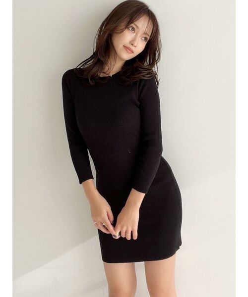 RESEXXY(リゼクシー)の「リブニットハイネックワンピース(ワンピース・レディース・ブラック/モカ/その他1・SMALL/MEDIUM)」の14枚目の写真