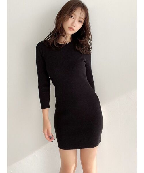 RESEXXY(リゼクシー)の「リブニットハイネックワンピース(ワンピース・レディース・ブラック/モカ/その他1・SMALL/MEDIUM)」の15枚目の写真