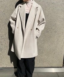 【sifflement】チェックハーフコート