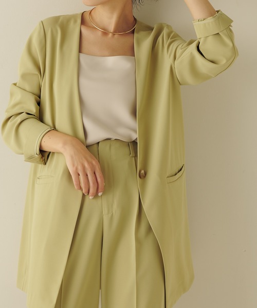 COLLAGE GALLARDAGALANTE（コラージュガリャルダガランテ）の「シルキーキャミ（キャミソール・レディース・ブラック/アイボリー/パープル・FREE）」の5枚目の写真