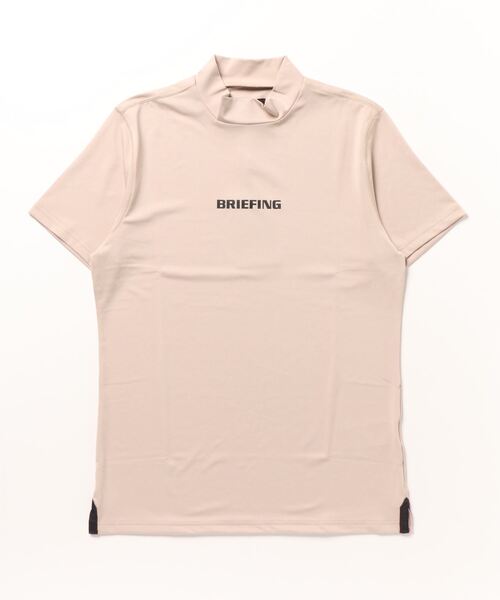 BRIEFING⚫︎ブリーフィングゴルフ⚫︎ベージュ半袖モックシャツS BRIEFING⚫︎ブリーフィングゴルフ⚫︎ベージュ半袖モックシャツ