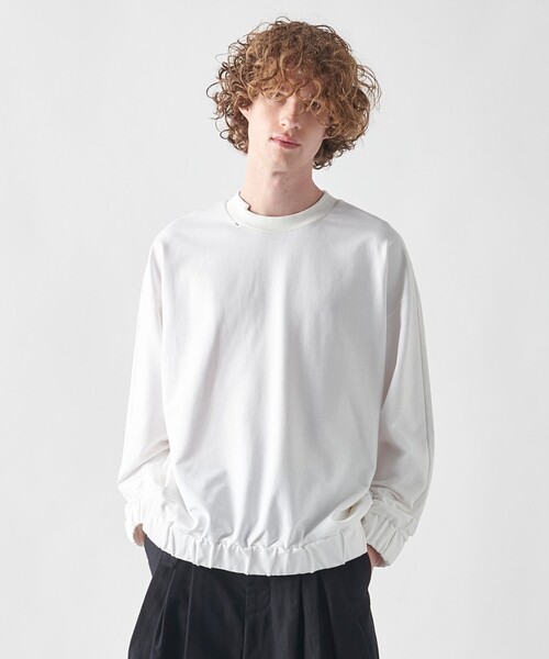 JOSEPH STUDIO（ジョゼフストゥディオ）の「【洗える・ユニセックス】バータックビックスウェット　カットソー（スウェット・メンズ・ホワイト系/ブラック系・SMALL/MEDIUM/LARGE）」の3枚目の写真