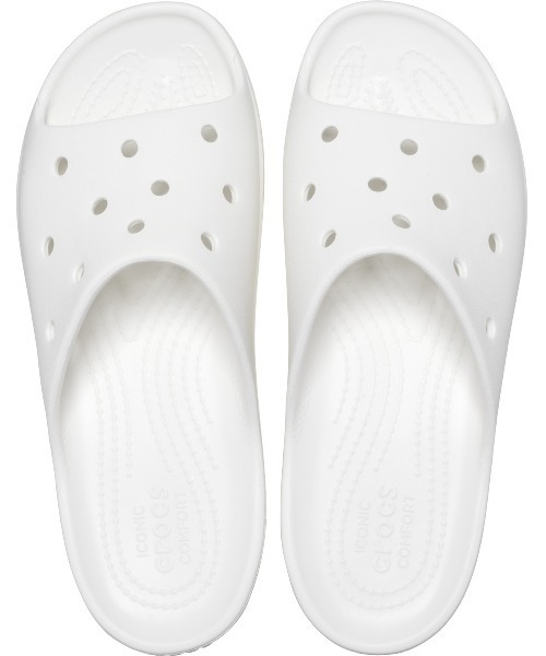 crocs(クロックス)の「クロックス クラシック プラットフォーム スライド サンダル / crocs Classic Platform Slide(サンダル・レディース・ブラック/ホワイト/ベージュ/グリーン系その他/ピンク/ライトブルー・24cm/25cm/23cm/22cm/21cm/26cm)」の22枚目の写真