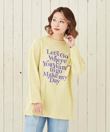 CUBE SUGAR（キューブシュガー）の「コットン天竺ネオンロゴTシャツ（Tシャツ/カットソー）」