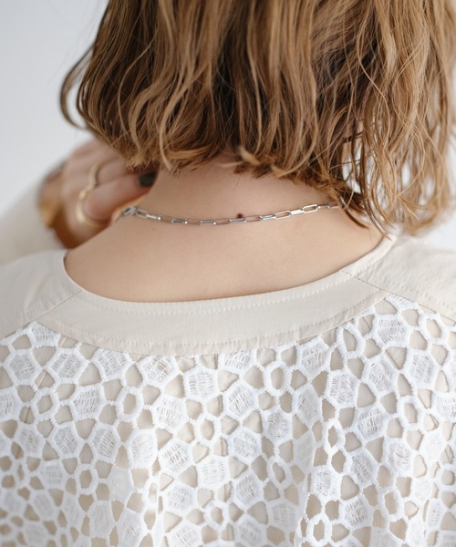 DISCOAT（ディスコート）の「バックフリルレースナイロンコート（ノーカラーコート・レディース・アイボリー・FREE）」の16枚目の写真