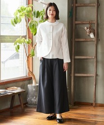 Neina（ネイナ）の「【入学式・卒業式・フォーマル】ゆるロールネックブラウスワイドパンツスーツ3点セット（デザインジャケット＋ブラウス＋パンツ）＜大きいサイズ有＞（スーツセット）」