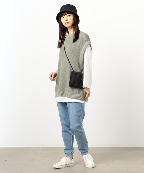 Purple&Yellow（パープルアンドイエロー）の「【セットアイテム】ニットベスト＆Ｔシャツ（ベスト・メンズ・スモークピンク/ライトグリーン・LARGE/MEDIUM/SMALL）」の18枚目の写真