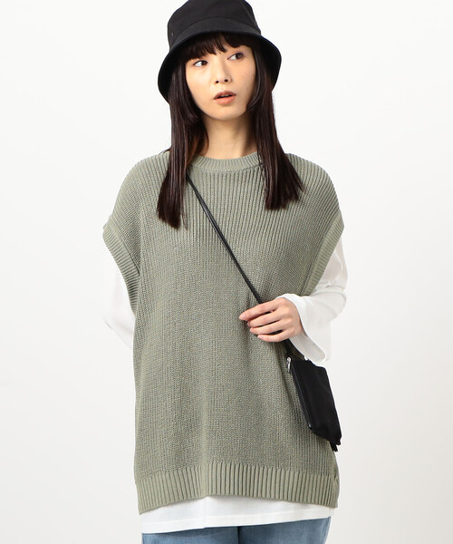 Purple&Yellow（パープルアンドイエロー）の「【セットアイテム】ニットベスト＆Ｔシャツ（ベスト・メンズ・スモークピンク/ライトグリーン・LARGE/MEDIUM/SMALL）」の17枚目の写真