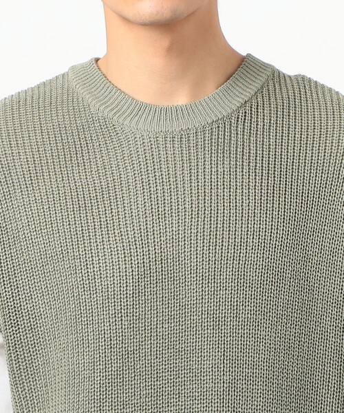 Purple&Yellow（パープルアンドイエロー）の「【セットアイテム】ニットベスト＆Ｔシャツ（ベスト・メンズ・スモークピンク/ライトグリーン・LARGE/MEDIUM/SMALL）」の9枚目の写真