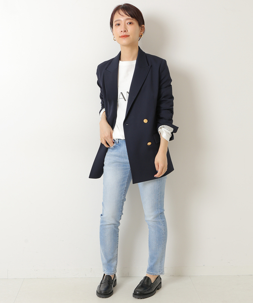 Spick & Span(スピックアンドスパン)の「ドライツイルダブルブレストジャケット(テーラードジャケット・レディース・ネイビー・34/38/36)」の22枚目の写真