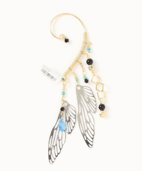 チャイハネ（チャイハネ）の「【チャイハネ】蝶透かしイヤーフック（イヤーカフ・レディース・シルバー/ゴールド/ブラック・FREE）」の6枚目の写真