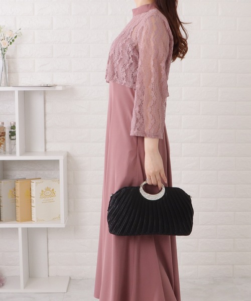 Lace Ladies(レースレディース)の「メタルハンドルサテンプリーツラウンドバッグ(クラッチバッグ・レディース・ブラック/シルバー/ベージュ・FREE)」の20枚目の写真
