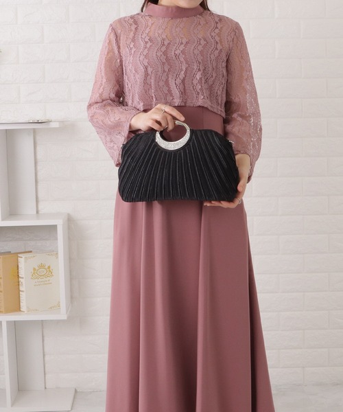 Lace Ladies(レースレディース)の「メタルハンドルサテンプリーツラウンドバッグ(クラッチバッグ・レディース・ブラック/シルバー/ベージュ・FREE)」の21枚目の写真