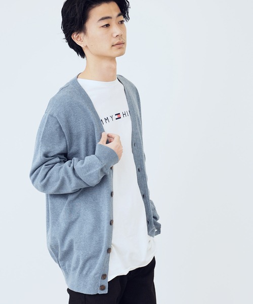 TOMMY HILFIGER（トミーヒルフィガー）の「TOMMY HILFIGER / SIGNATURE CARDIGAN コットン カーディガン（カーディガン/ボレロ・メンズ・ベージュ/ネイビー/ブラック/サックスブルー・MEDIUM/LARGE/X-LARGE）」の16枚目の写真