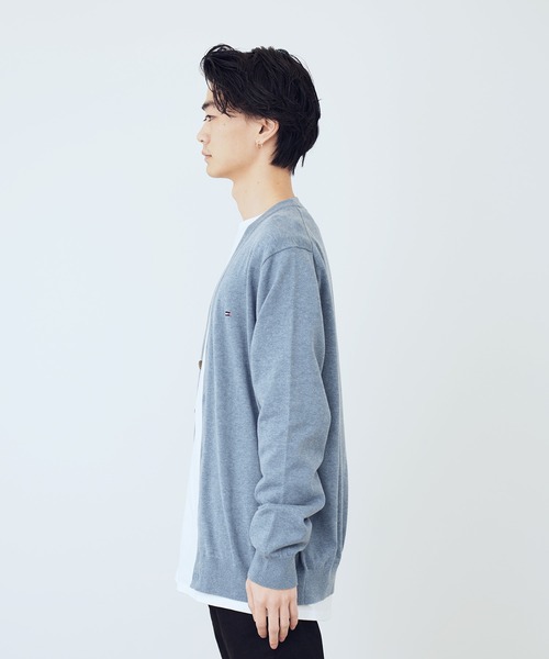 TOMMY HILFIGER（トミーヒルフィガー）の「TOMMY HILFIGER / SIGNATURE CARDIGAN コットン カーディガン（カーディガン/ボレロ・メンズ・ベージュ/ネイビー/ブラック/サックスブルー・MEDIUM/LARGE/X-LARGE）」の9枚目の写真