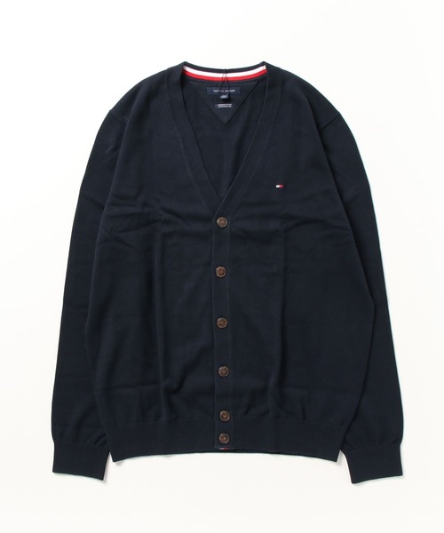 TOMMY HILFIGER（トミーヒルフィガー）の「TOMMY HILFIGER / SIGNATURE CARDIGAN コットン カーディガン（カーディガン/ボレロ・メンズ・ベージュ/ネイビー/ブラック/サックスブルー・MEDIUM/LARGE/X-LARGE）」の8枚目の写真