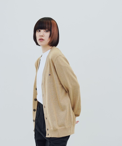 TOMMY HILFIGER（トミーヒルフィガー）の「TOMMY HILFIGER / SIGNATURE CARDIGAN コットン カーディガン（カーディガン/ボレロ・メンズ・ベージュ/ネイビー/ブラック/サックスブルー・MEDIUM/LARGE/X-LARGE）」の20枚目の写真