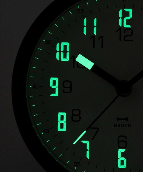 BRUNO（ブルーノ）の「蓄光7セグクロック（置時計・レディース・ダークグレー・ﾌﾘ-）」の10枚目の写真