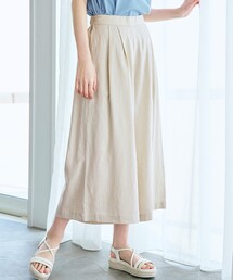grove | ナチュラル美人!ヨーロピアンリネン混フレアスカートパンツ(その他パンツ)