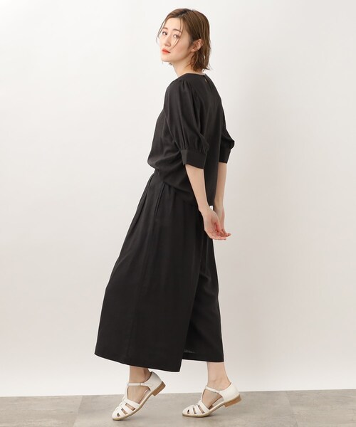 grove（グローブ）の「◆ナチュラル美人!ヨーロピアンリネン混フレアスカートパンツ（その他パンツ・レディース・ブラック/ライトベージュ/ブルー/イエロー・02/03/01/05/04）」の6枚目の写真