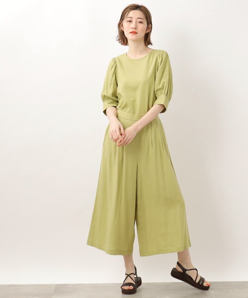 grove（グローブ）の「◆ナチュラル美人!ヨーロピアンリネン混フレアスカートパンツ（その他パンツ・レディース・ブラック/ライトベージュ/ブルー/イエロー・02/03/01/05/04）」の14枚目の写真