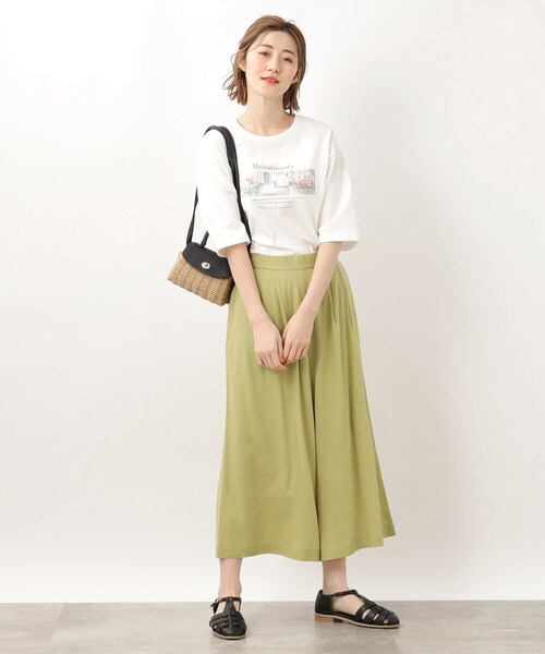 grove（グローブ）の「◆ナチュラル美人!ヨーロピアンリネン混フレアスカートパンツ（その他パンツ・レディース・ブラック/ライトベージュ/ブルー/イエロー・02/03/01/05/04）」の15枚目の写真