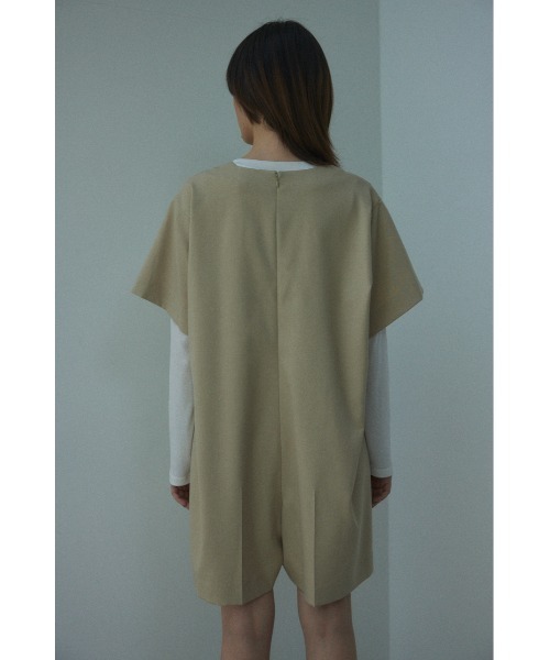 BLACK BY MOUSSY(ブラックバイマウジー)の「short all in one(ショートオールインワン)(つなぎ/オールインワン・レディース・ベージュ/ブラック・2/1)」の13枚目の写真