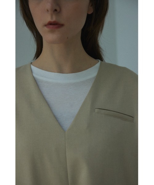 BLACK BY MOUSSY(ブラックバイマウジー)の「short all in one(ショートオールインワン)(つなぎ/オールインワン・レディース・ベージュ/ブラック・2/1)」の14枚目の写真