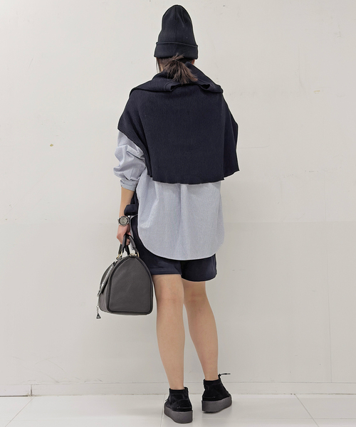 AMERICANA（アメリカーナ）の「【AMERICANA/アメリカーナ】別注スウェットショートパンツ（スウェットパンツ・レディース・ネイビー/アイボリー・36/38）」の16枚目の写真