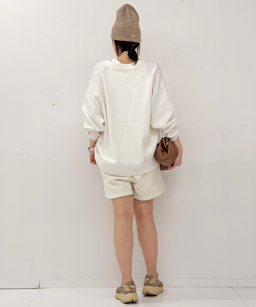 AMERICANA（アメリカーナ）の「【AMERICANA/アメリカーナ】別注スウェットショートパンツ（スウェットパンツ・レディース・ネイビー/アイボリー・36/38）」の21枚目の写真