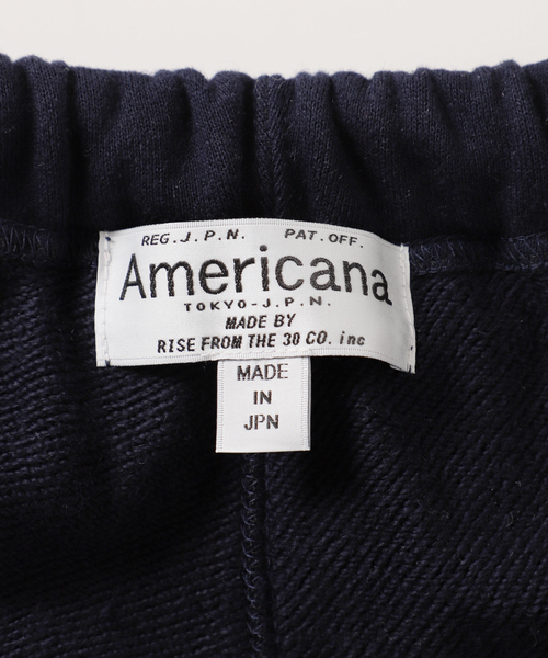 AMERICANA（アメリカーナ）の「【AMERICANA/アメリカーナ】別注スウェットショートパンツ（スウェットパンツ・レディース・ネイビー/アイボリー・36/38）」の8枚目の写真
