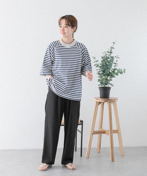 FORK&SPOON(フォークアンドスプーン)の「FORK&SPOON ラチネタックパンツ(その他パンツ・レディース・ライトベージュ/ブラック・2/1)」の7枚目の写真