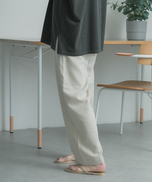 FORK&SPOON(フォークアンドスプーン)の「FORK&SPOON ラチネタックパンツ(その他パンツ・レディース・ライトベージュ/ブラック・2/1)」の8枚目の写真