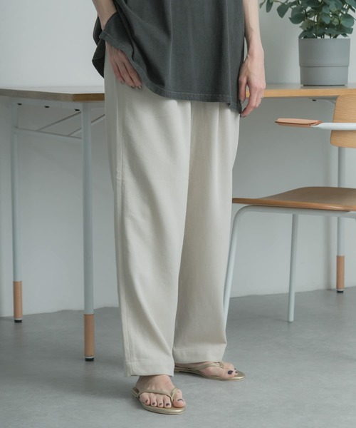 FORK&SPOON(フォークアンドスプーン)の「FORK&SPOON ラチネタックパンツ(その他パンツ・レディース・ライトベージュ/ブラック・2/1)」の11枚目の写真