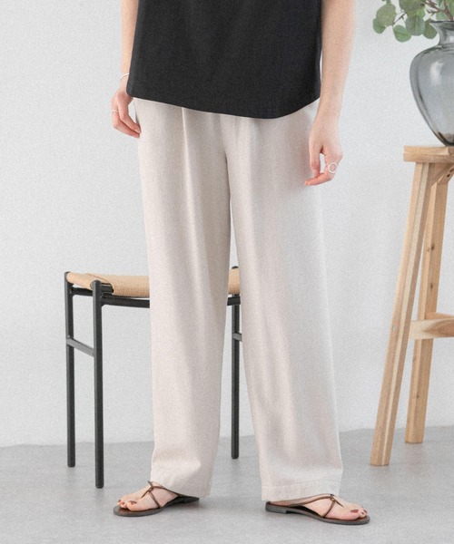 FORK&SPOON(フォークアンドスプーン)の「FORK&SPOON ラチネタックパンツ(その他パンツ・レディース・ライトベージュ/ブラック・2/1)」の18枚目の写真