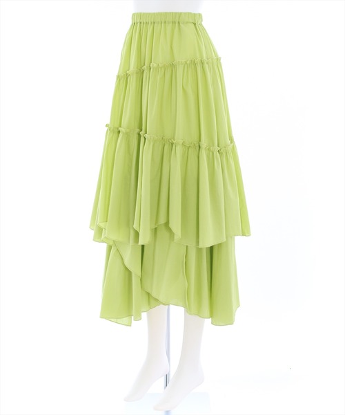 clear（クリア）の「×ランダムティアードスカート（スカート・レディース・ライトグリーン/ホワイト/ブラック/ベージュ/ブラウン・F）」の6枚目の写真