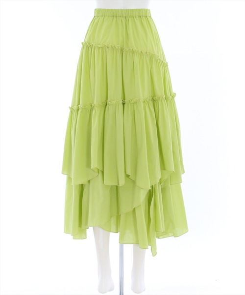 clear（クリア）の「×ランダムティアードスカート（スカート・レディース・ライトグリーン/ホワイト/ブラック/ベージュ/ブラウン・F）」の9枚目の写真