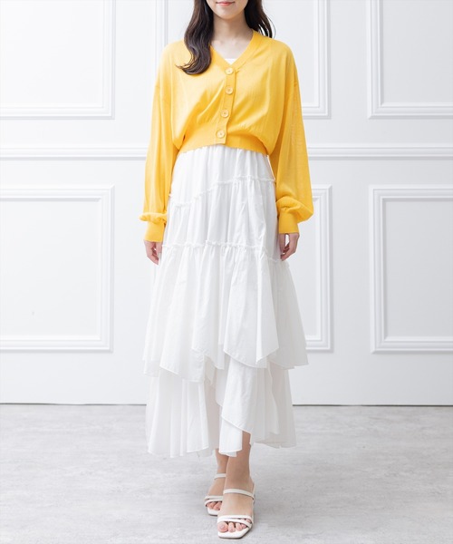 clear（クリア）の「×ランダムティアードスカート（スカート・レディース・ライトグリーン/ホワイト/ブラック/ベージュ/ブラウン・F）」の12枚目の写真