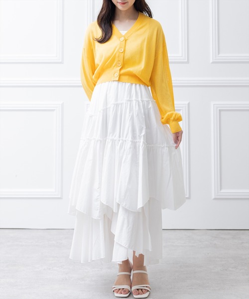 clear（クリア）の「×ランダムティアードスカート（スカート・レディース・ライトグリーン/ホワイト/ブラック/ベージュ/ブラウン・F）」の13枚目の写真